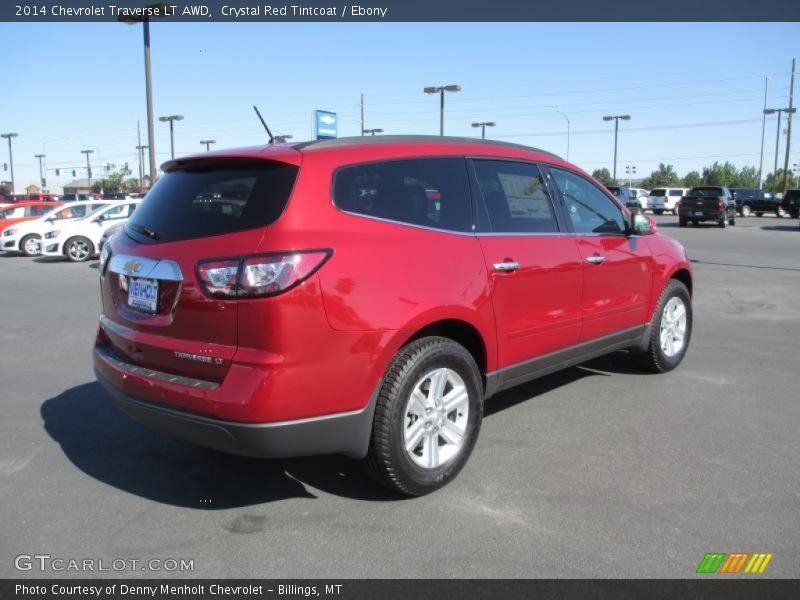 Crystal Red Tintcoat / Ebony 2014 Chevrolet Traverse LT AWD