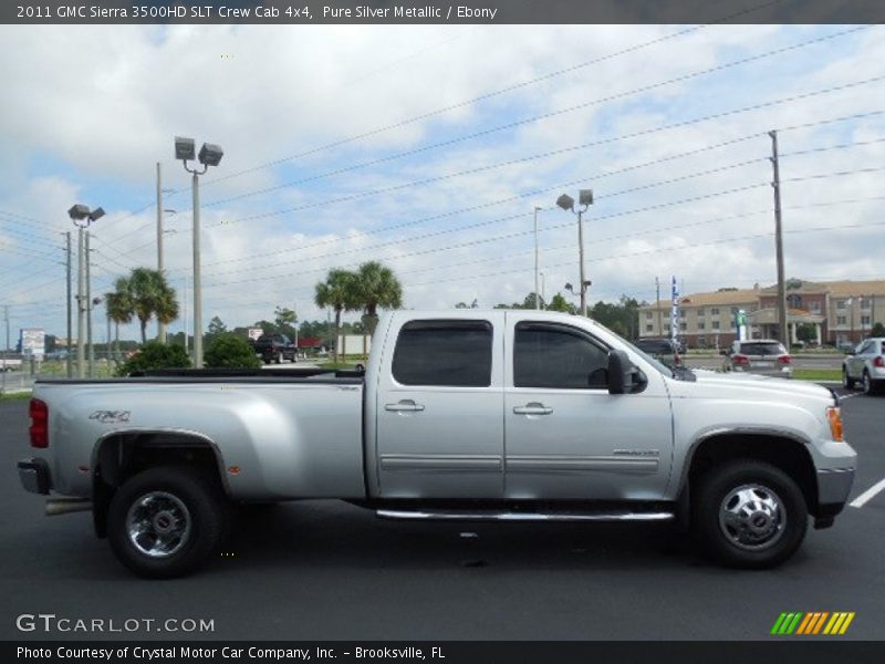 Pure Silver Metallic / Ebony 2011 GMC Sierra 3500HD SLT Crew Cab 4x4