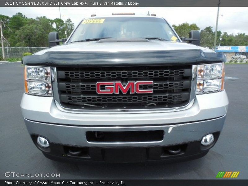 Pure Silver Metallic / Ebony 2011 GMC Sierra 3500HD SLT Crew Cab 4x4