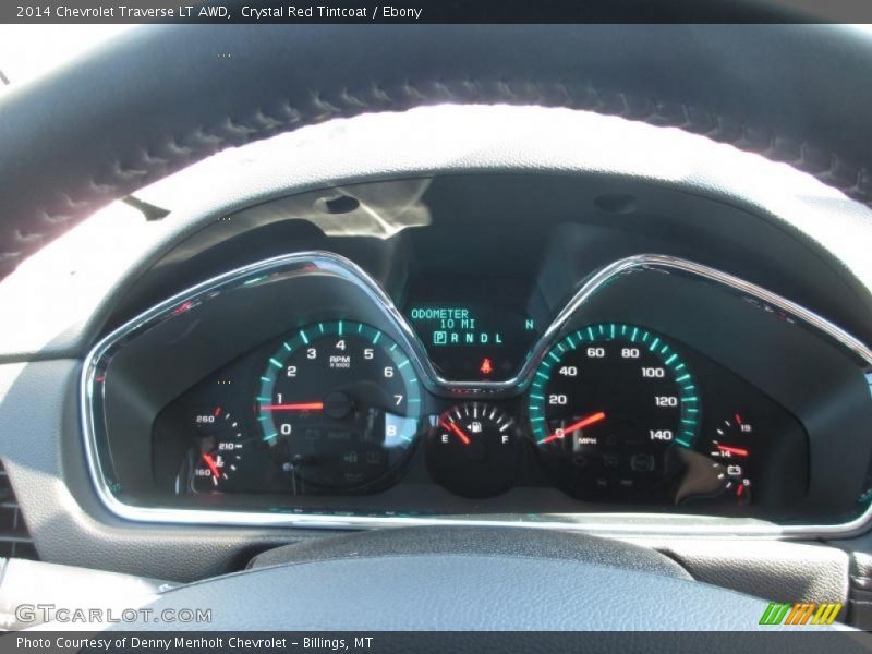 Crystal Red Tintcoat / Ebony 2014 Chevrolet Traverse LT AWD