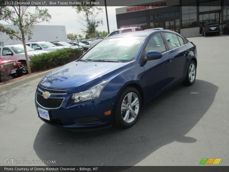 Blue Topaz Metallic / Jet Black 2012 Chevrolet Cruze LT