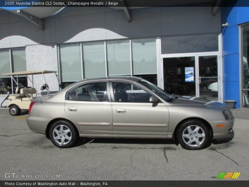 Champagne Metallic / Beige 2005 Hyundai Elantra GLS Sedan