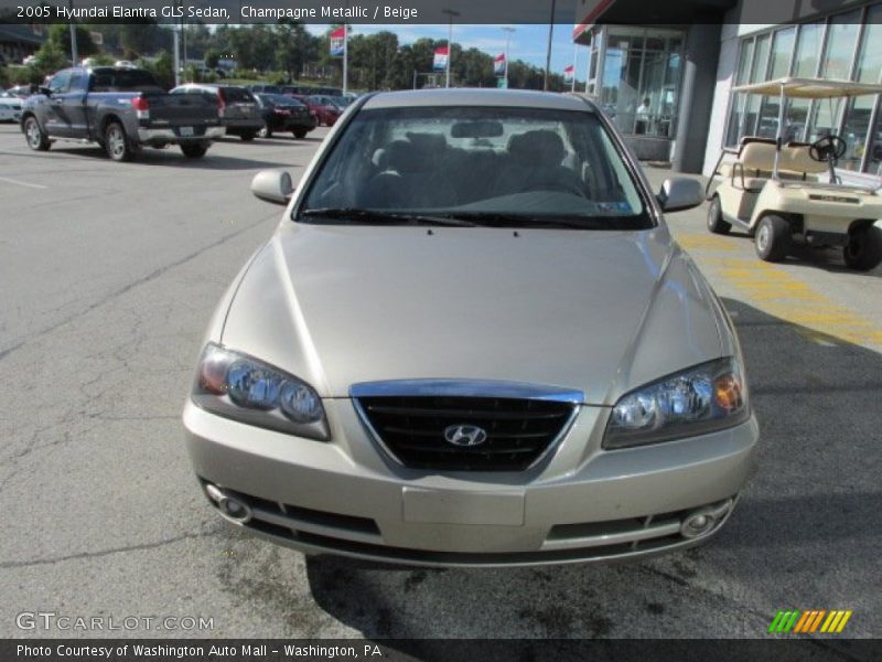 Champagne Metallic / Beige 2005 Hyundai Elantra GLS Sedan