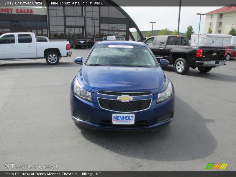 Blue Topaz Metallic / Jet Black 2012 Chevrolet Cruze LT