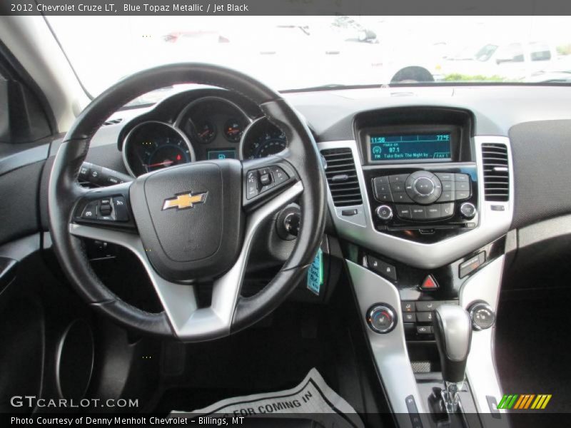Blue Topaz Metallic / Jet Black 2012 Chevrolet Cruze LT