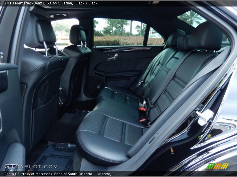 Rear Seat of 2010 E 63 AMG Sedan