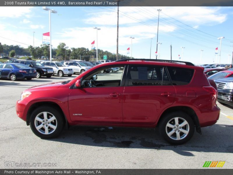 Barcelona Red Pearl / Taupe 2008 Toyota RAV4 Limited V6 4WD