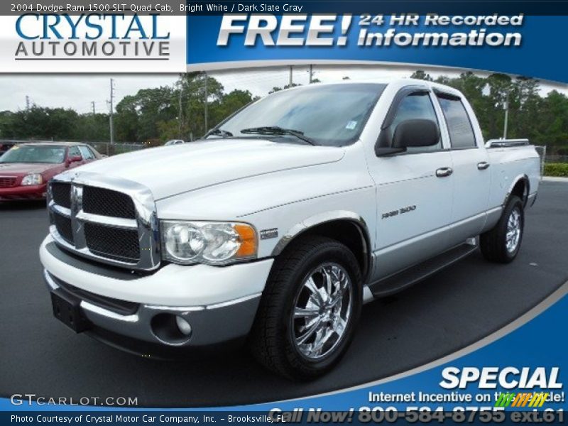 Bright White / Dark Slate Gray 2004 Dodge Ram 1500 SLT Quad Cab