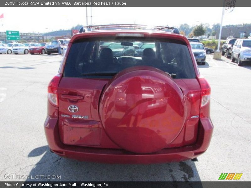 Barcelona Red Pearl / Taupe 2008 Toyota RAV4 Limited V6 4WD