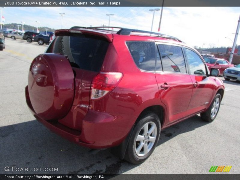 Barcelona Red Pearl / Taupe 2008 Toyota RAV4 Limited V6 4WD