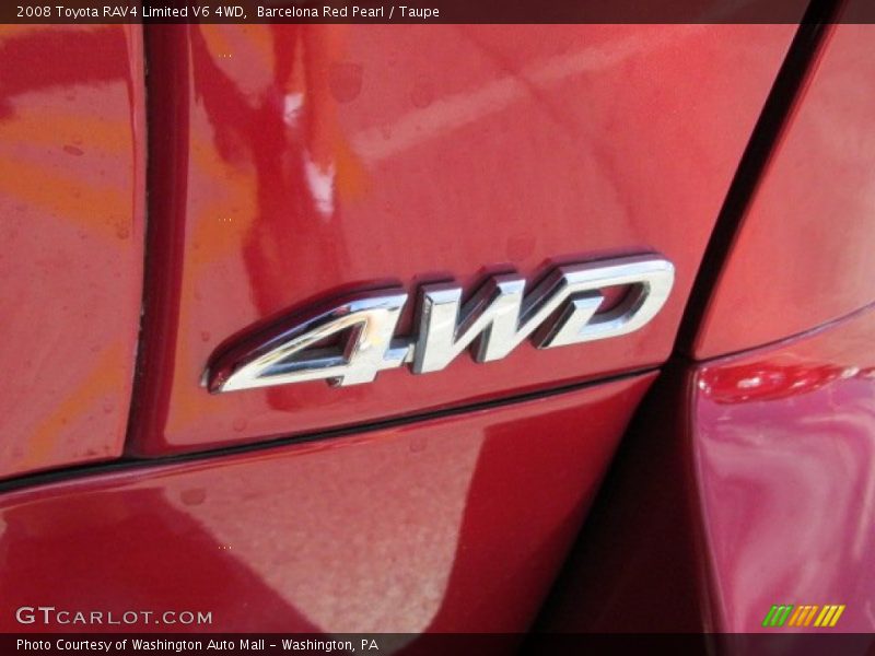 Barcelona Red Pearl / Taupe 2008 Toyota RAV4 Limited V6 4WD