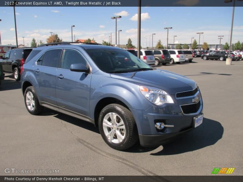 Twilight Blue Metallic / Jet Black 2012 Chevrolet Equinox LT AWD