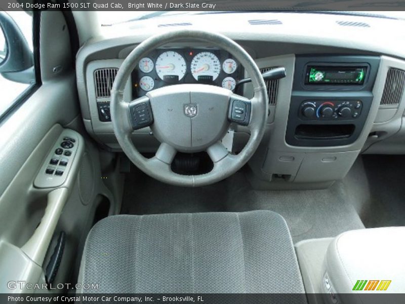Bright White / Dark Slate Gray 2004 Dodge Ram 1500 SLT Quad Cab
