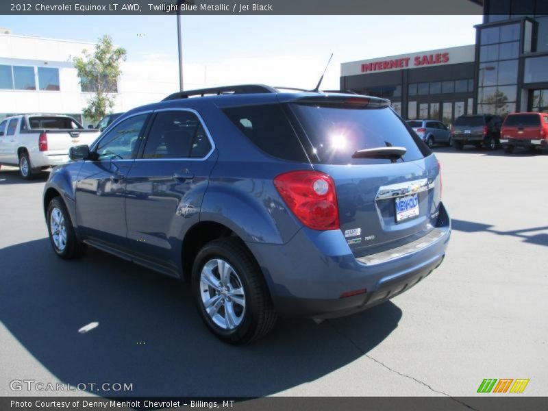 Twilight Blue Metallic / Jet Black 2012 Chevrolet Equinox LT AWD