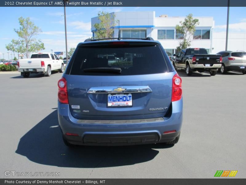 Twilight Blue Metallic / Jet Black 2012 Chevrolet Equinox LT AWD