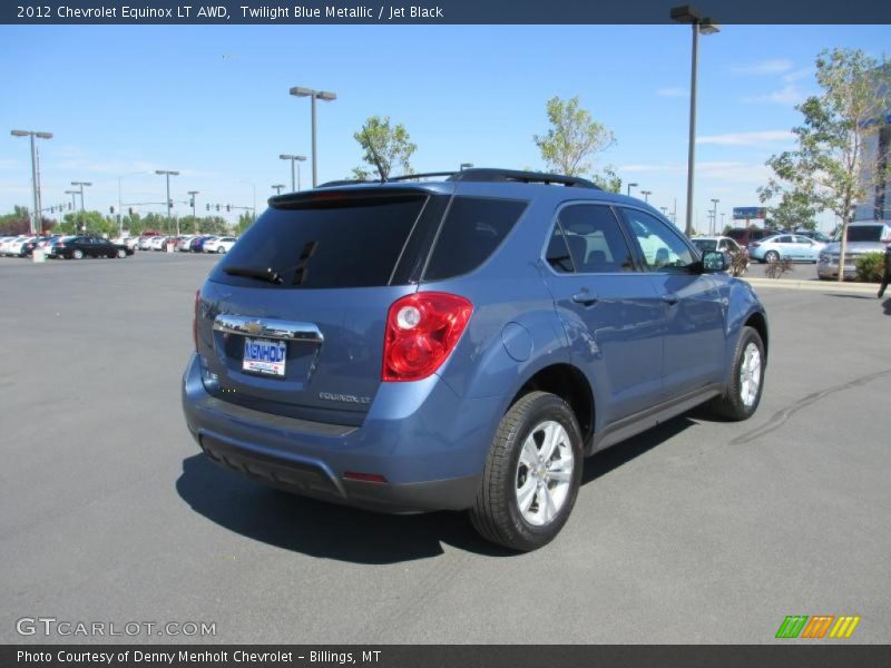Twilight Blue Metallic / Jet Black 2012 Chevrolet Equinox LT AWD