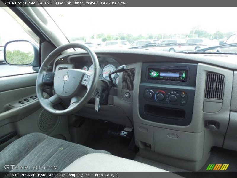 Bright White / Dark Slate Gray 2004 Dodge Ram 1500 SLT Quad Cab