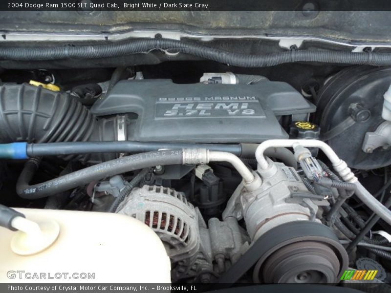 Bright White / Dark Slate Gray 2004 Dodge Ram 1500 SLT Quad Cab