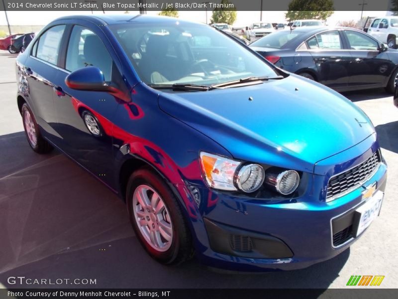 Blue Topaz Metallic / Jet Black/Dark Titanium 2014 Chevrolet Sonic LT Sedan