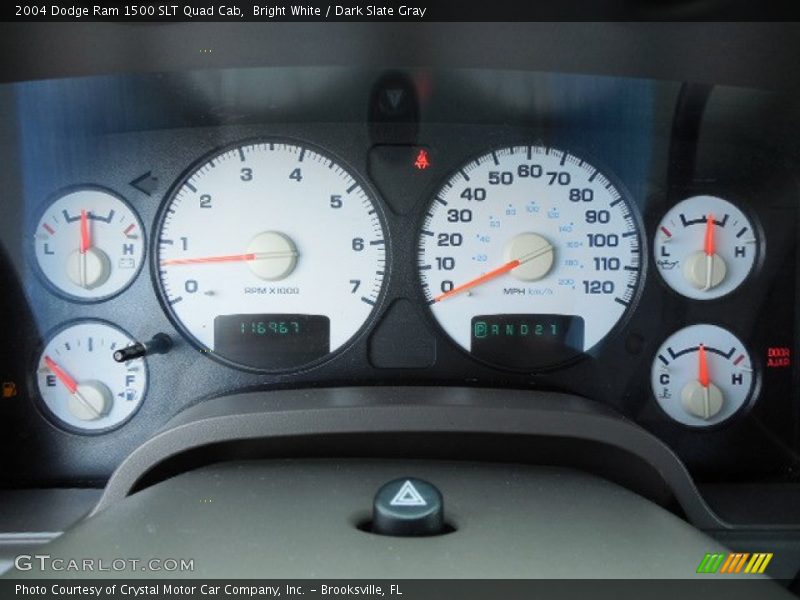 Bright White / Dark Slate Gray 2004 Dodge Ram 1500 SLT Quad Cab