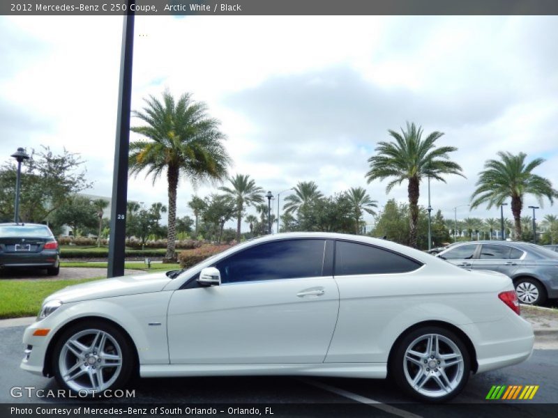 Arctic White / Black 2012 Mercedes-Benz C 250 Coupe