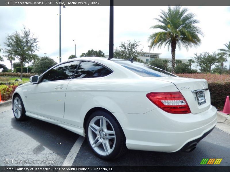 Arctic White / Black 2012 Mercedes-Benz C 250 Coupe