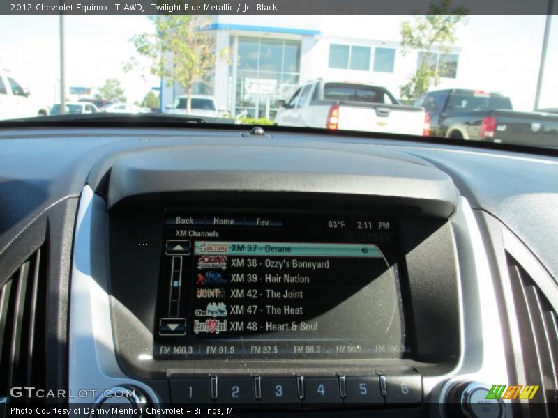 Twilight Blue Metallic / Jet Black 2012 Chevrolet Equinox LT AWD