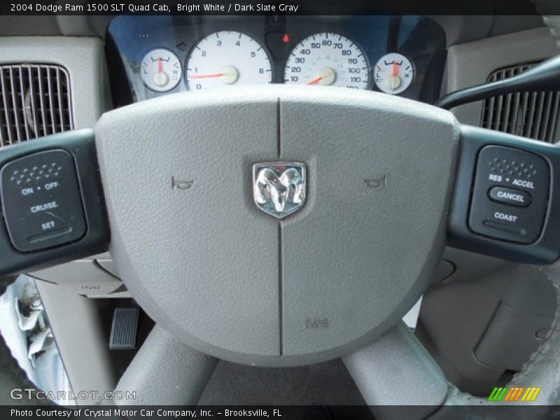 Bright White / Dark Slate Gray 2004 Dodge Ram 1500 SLT Quad Cab
