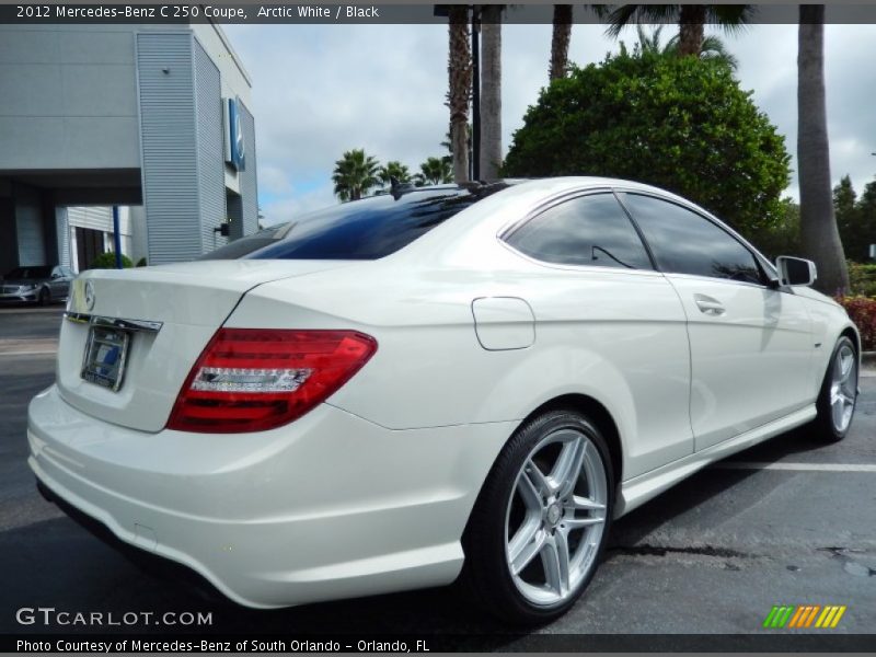 Arctic White / Black 2012 Mercedes-Benz C 250 Coupe