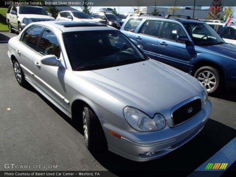 Brilliant Silver Metallic / Grey 2003 Hyundai Sonata