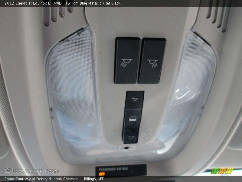 Twilight Blue Metallic / Jet Black 2012 Chevrolet Equinox LT AWD