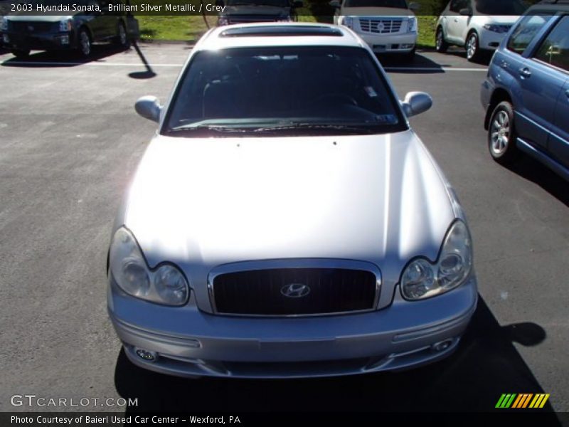 Brilliant Silver Metallic / Grey 2003 Hyundai Sonata