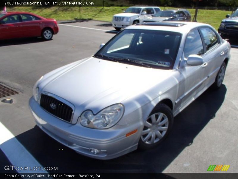 Brilliant Silver Metallic / Grey 2003 Hyundai Sonata