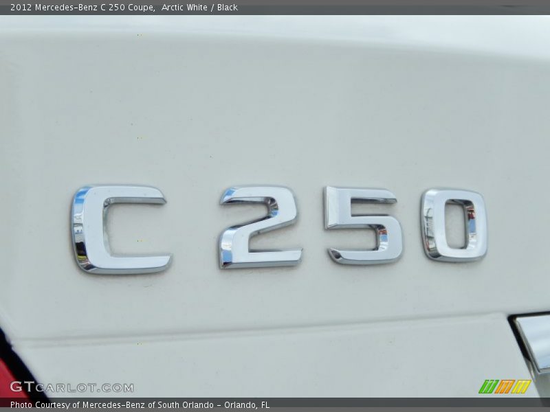 Arctic White / Black 2012 Mercedes-Benz C 250 Coupe