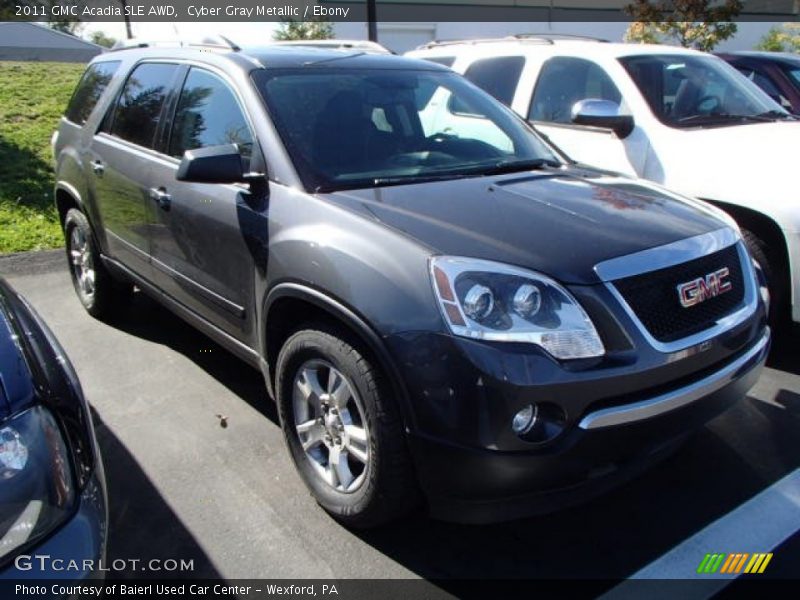 Cyber Gray Metallic / Ebony 2011 GMC Acadia SLE AWD