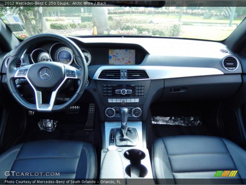 Arctic White / Black 2012 Mercedes-Benz C 250 Coupe