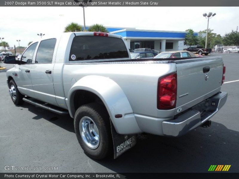 Bright Silver Metallic / Medium Slate Gray 2007 Dodge Ram 3500 SLT Mega Cab Dually
