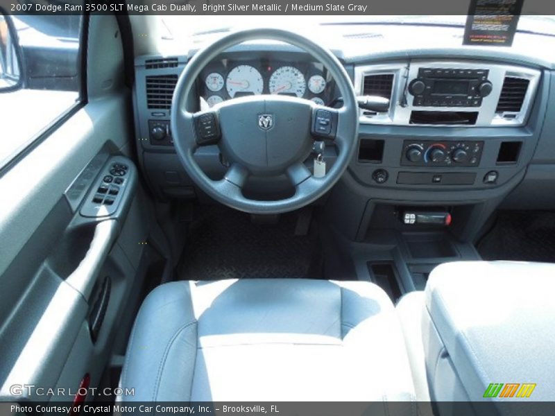 Bright Silver Metallic / Medium Slate Gray 2007 Dodge Ram 3500 SLT Mega Cab Dually