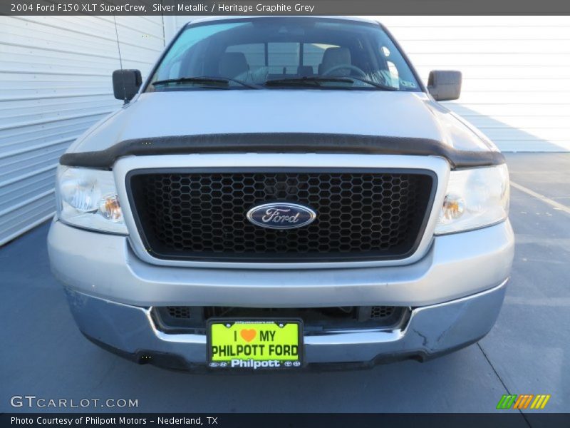 Silver Metallic / Heritage Graphite Grey 2004 Ford F150 XLT SuperCrew