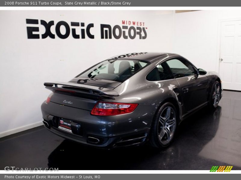 Slate Grey Metallic / Black/Stone Grey 2008 Porsche 911 Turbo Coupe