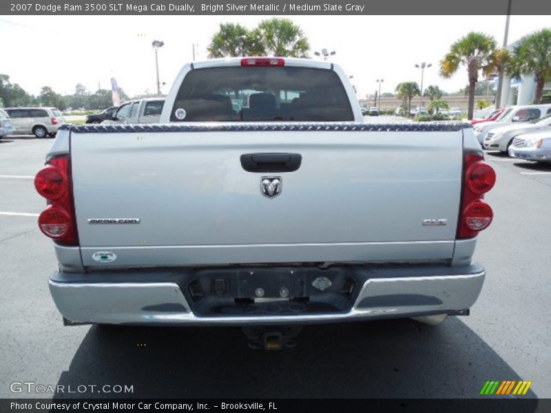 Bright Silver Metallic / Medium Slate Gray 2007 Dodge Ram 3500 SLT Mega Cab Dually