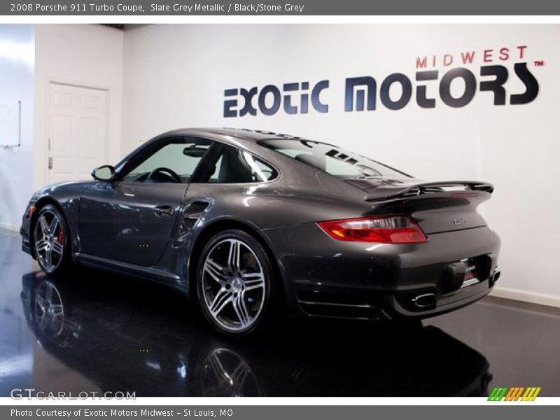 Slate Grey Metallic / Black/Stone Grey 2008 Porsche 911 Turbo Coupe