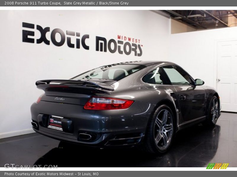Slate Grey Metallic / Black/Stone Grey 2008 Porsche 911 Turbo Coupe