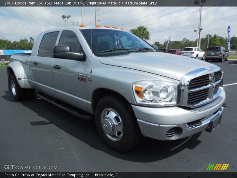 Bright Silver Metallic / Medium Slate Gray 2007 Dodge Ram 3500 SLT Mega Cab Dually