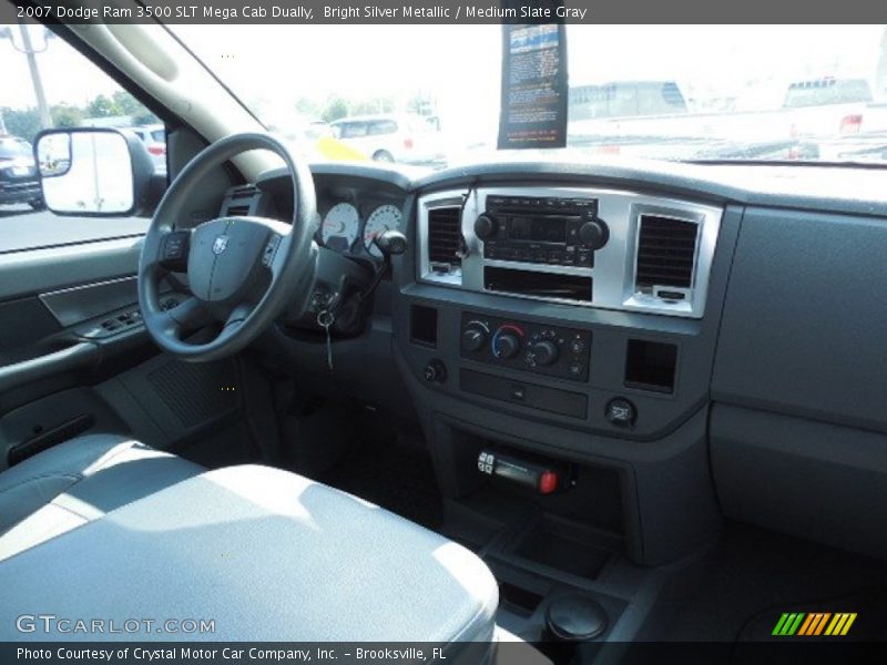 Bright Silver Metallic / Medium Slate Gray 2007 Dodge Ram 3500 SLT Mega Cab Dually