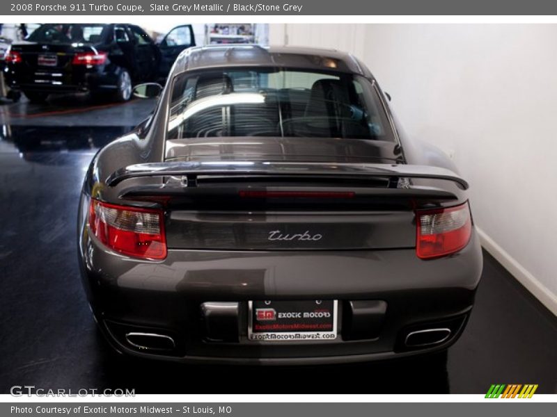 Slate Grey Metallic / Black/Stone Grey 2008 Porsche 911 Turbo Coupe