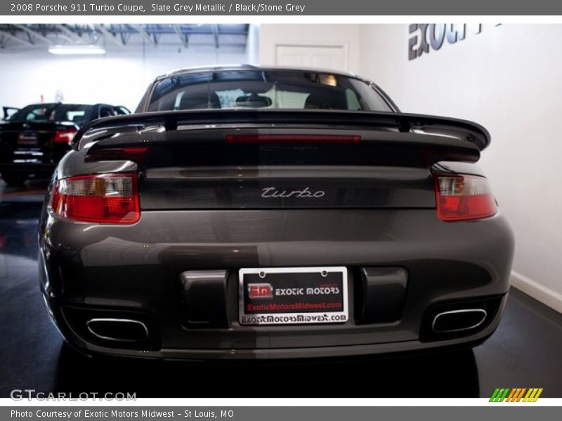 Slate Grey Metallic / Black/Stone Grey 2008 Porsche 911 Turbo Coupe