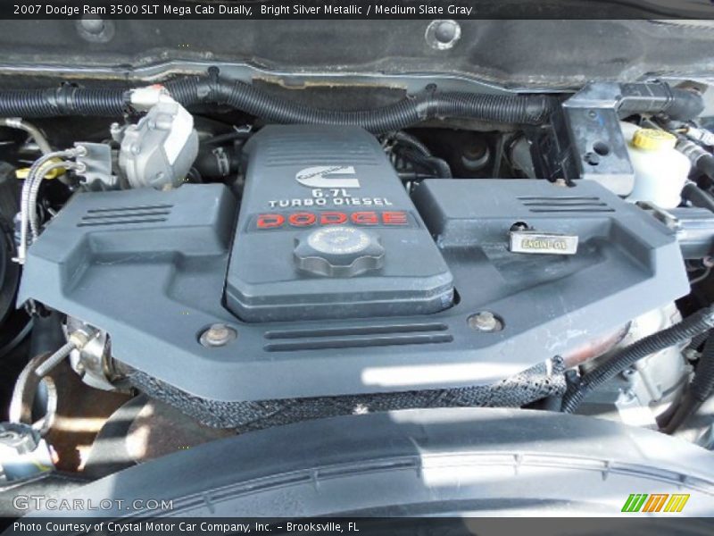 Bright Silver Metallic / Medium Slate Gray 2007 Dodge Ram 3500 SLT Mega Cab Dually