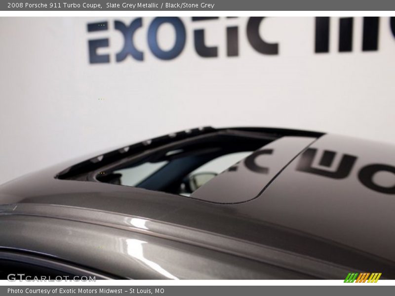 Slate Grey Metallic / Black/Stone Grey 2008 Porsche 911 Turbo Coupe