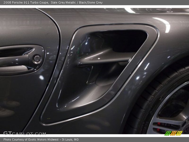 Slate Grey Metallic / Black/Stone Grey 2008 Porsche 911 Turbo Coupe